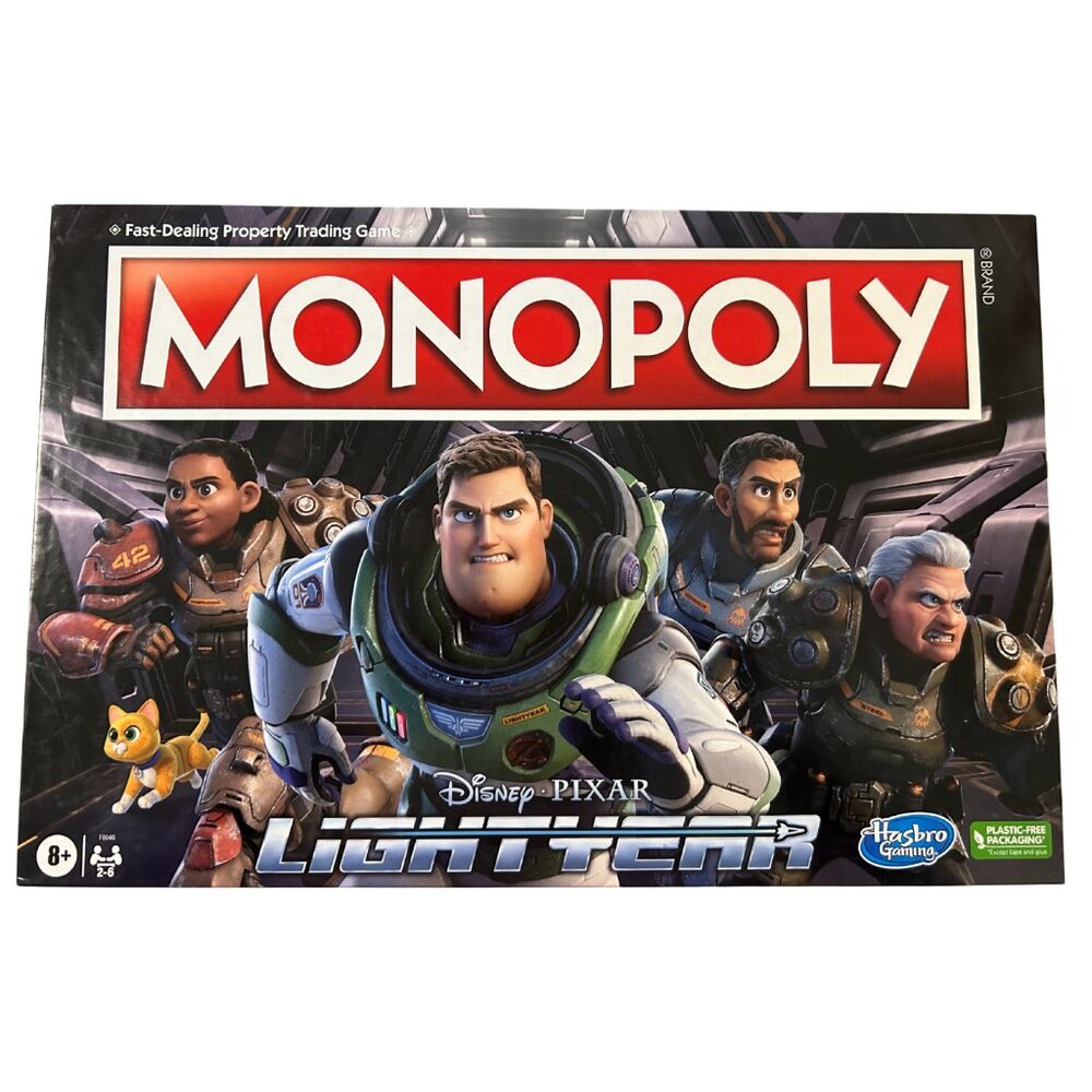 Monopoly Disney Lightyear Edition Pixar Buzz Board Game Kid Family Ages 8+